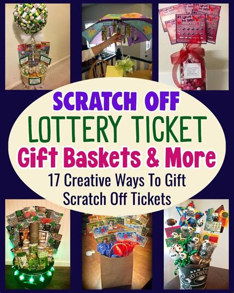 DIY EASY GIFT BASKET IDEA USING LOTTERY TICKETS .